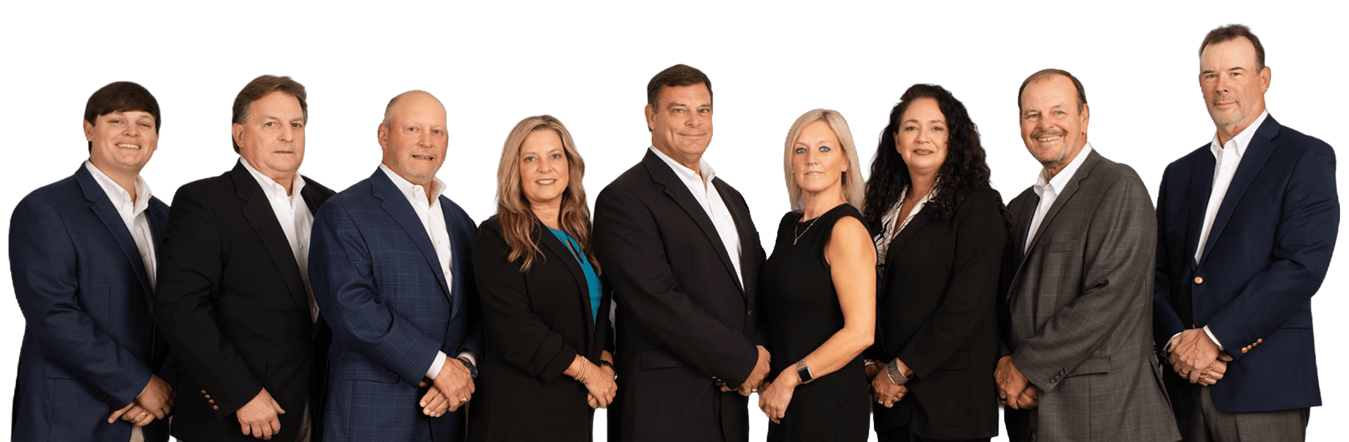 the team standing in a row